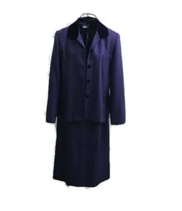 Koret Business Suit 2pc Women’s Jacket Size 8 Skirt 10 Purple - Picture 1 of 15