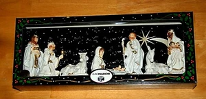 Euromarchi 8-teiliges Heilige Krippe 5" Figuren-Set Neu Box Italien Weihnachten $ 200 Wert - Bild 1 von 3