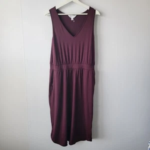 market & spruce v-neck sleeveless elastic waist Pockets dress size M - Picture 1 of 6