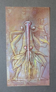 Max Ernst "Human Form" (Figure Humaine) Mounted Offset Color Lithograph 1977 - Picture 1 of 3