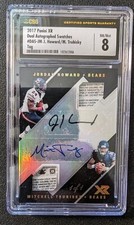 2017 Panini XR 1/1 RPA Jordan Howard Mitch Trubisky RC AUTO Dual Swatches DAS-JM