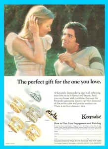 1976 KEEPSAKE diamond wedding engagement rings PRINT AD wedding Syracuse NY - Picture 1 of 3