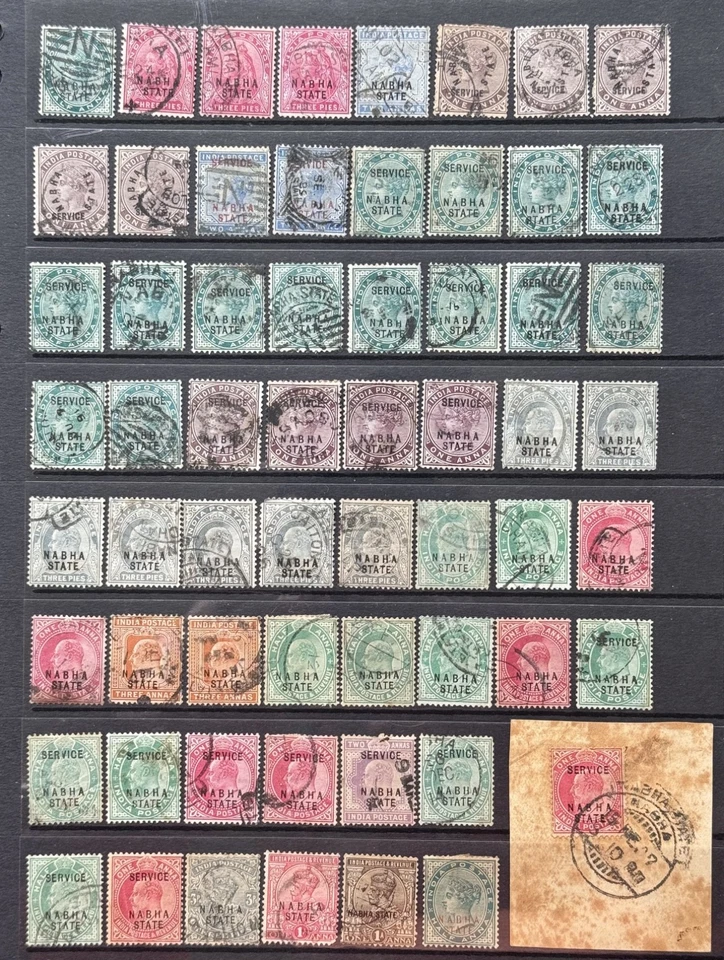 India Convention States, Nabha QV - GV used collection - E228 - Image 1 of 1