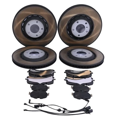 Front & Rear Brake Pads & Rotors 4M0615301AR For 2016-2023 Bentley Bentayga Foto 1 de 4