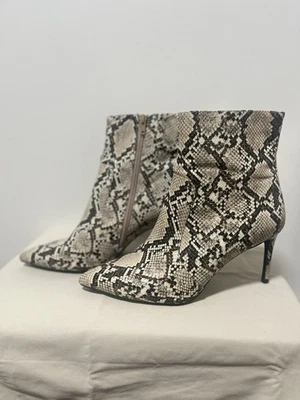 Jeffrey Campbell,  Khalees , Snakeskin Embossed Pointy Toe Bootie Size 8.5 - Image 1 of 4