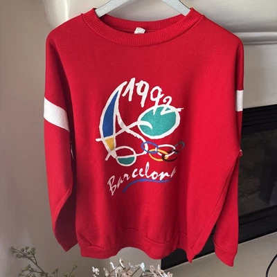 Sudadera Juegos Olímpicos Barcelona 1992 talla XL Hecha en España De Colección Foto 1 de 4