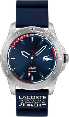 Lacoste 2011202 Men's Analogue Quartz Watch with Silicone Strap, Navy Blue - Image 1 of 4
