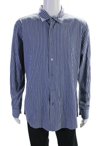John Varvatos Mens Striped Button Up Collared Long Sleeved Shirts Size XXL - Picture 1 of 4