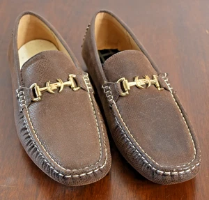 Men’s Faux Leather Loafers Driving Slip On Casual Comfort Dress Sq Toe Sz 12 - Picture 1 of 7
