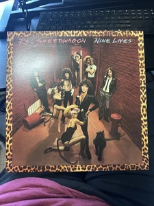 REO Speedwagon Nine Lives Mint Vinyl Epic FE 35988 Orig Inner Gold Promo Sticker - Picture 1 of 6