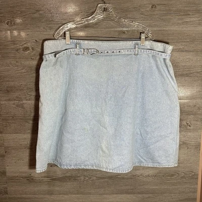 Falda LA Azul Talla 26/28 Corta Denim Azul Jean Y2K Vintage Plus Cinturón Foto 1 de 4