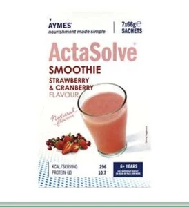 4 x Pack of Aymes ActaSolve Smoothie, Strawberry And Cranberry ,14 smoothies - Picture 1 of 1