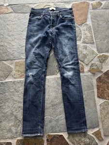 Baldwin Henley Slim Straight Blue Denim Jeans Distressed Herren USA Selvedge - Bild 1 von 15