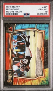 2022 Panini Select 🌈🔥Tie-Dye #447 Tee Higgins #19/25 Field Level PSA 10 🐅 - Picture 1 of 2