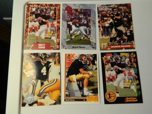 Sechs Brett Favre Rookie Trading Cards Green Bay Packers Pro Set Upper Deck Classi - Bild 1 von 2