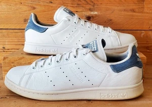 Adidas Stan Smith Entrenadores Bajos de Cuero UK10/US10.5/EU44.5 ID2028 Blanco/Pantoma - Imagen 1 de 12