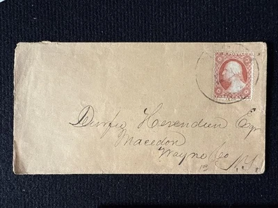 Estampilla de Washington 1857-61 3c naranja marrón en cubierta usada, SC#26 (CV $700) Foto 1 de 3