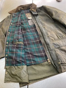 1990 Barbour Northumbria C44 Men’s XXL 56in Heavy Waxed Country Jacket - Picture 1 of 22