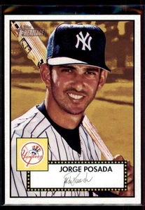 2001 Topps Heritage Jorge Posada #24a Yankees de Nueva York - Imagen 1 de 2