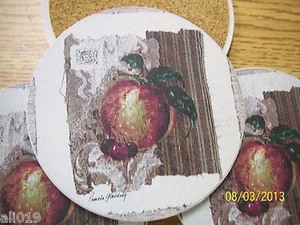 Fruit Coasters  by Pamela Gladding  CoasterStone Absorbant  Set of 4  Boxed  - Picture 1 of 1