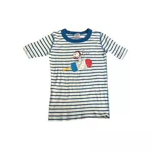 Hanna Andersson Peanuts Snoopy Striped Short-Sleeved Shirt Size: 120 cm / US 6-7 - Picture 1 of 5