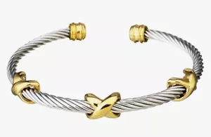 Pulsera de cable trenzado de acero inoxidable para mujer "NUEVA SIN ETIQUETAS" - Imagen 1 de 2
