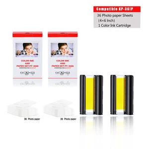 2x passend für Canon KP-36IP Selphy CP-510/600 Color Tinte 7737A001 36 4x6 in Fotopapier - Bild 1 von 12