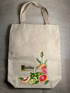 KETEL ONE BOTANICAL Gift Tote Sack Reusable Bag White Heavy Canvas w Handles NEW - Picture 1 of 3