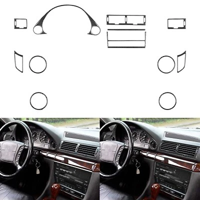 12x Real Carbon Fiber Kits Full Interior Trim Cover For BMW 7 Series E38 1994-01 - Image 1 of 4