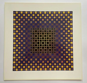 VICTOR VASARELY "ALOM" 1966 SERIGRAPHIE - Bild 1 von 1