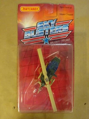Avión militar Matchbox Sky Busters Mission Chopper SB12 1988 de colección Foto 1 de 4