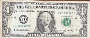 2006 $1 Birthday June 3 1949 Bill Note Fancy Serial Number 6-3-1949 - Picture 1 of 2