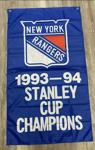 New York Rangers Stanley Cup Champions Banner Flag 1993 1994 Cover