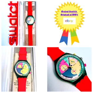 Swatch Chrono Flash Arrow SCL100 1991 Vintage Orologio da polso Anni 90 Crono - Foto 1 di 10