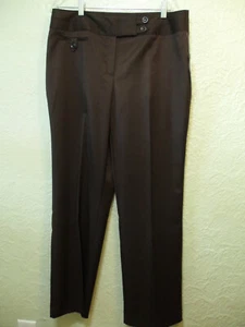 R.Q.T. Pantalones elegantes estilo firma RQT para mujer 14 chocolate nuevos con etiquetas $44 - Imagen 1 de 9