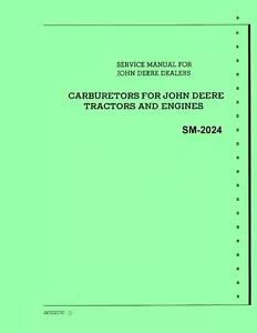 Manual de servicio de carburador John Deere A AR-AO B BR-BO D M R 40 50 60 70 80 G GP H - Imagen 1 de 3