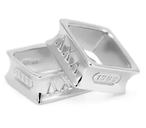 Lambda Chi Alpha Fraternity Sterling Silver Square Ring with 1909 - Picture 1 of 2