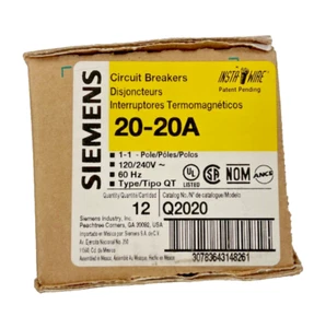 12 PACK Siemens Q2020 Circuit Breaker 20-20 Amp Double Breaker RV-Motorhome - Picture 1 of 2