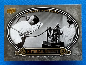 2009 Upper Deck A Piece of Historical Moments First Anesthetic Used #182 - Bild 1 von 2