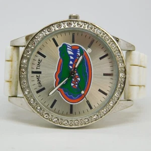Game Time Florida Gators White Tone Band Quartz Analog Women's Watch New Battery - Picture 1 of 10