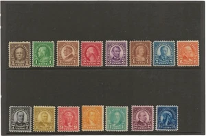 Scott # 551-565 1922-23 Regular Issue 15 Stamp Mint Set - Picture 1 of 1