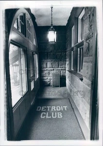 1978 Pressefoto Willkommen Matte Eingang zum Detroit Club Michigan - Bild 1 von 2