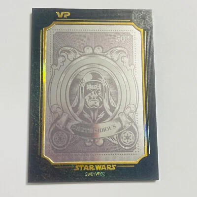 Star Wars pré-lançamento Darth Sidious cartão VP prata SW01.VP02 5G prata com certificado de autenticidade - Imagem 1 de 4