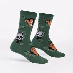 Woodland Watchers Crew-Damensocken Größe 9-11 Sock It To Me Waldmode neu - Bild 1 von 3