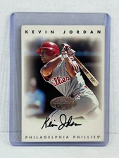 1996 Donruss Leaf Signature Series Kevin Jordan Autographed Card Phillies