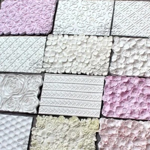 3D Embossed Flower Baroque Silicone Mold Flower Pattern Fondant Sugarcraft Mould - Picture 1 of 30