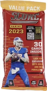 2023 Score Football Trading Card Cello Fat Pack (30 Cards) - Picture 1 of 12