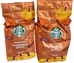 Starbucks Pumpkin Spice Ground Coffee 70 OZ (2-35oz Bags) Best By 1/18/25 Sealed - Picture 1 of 4