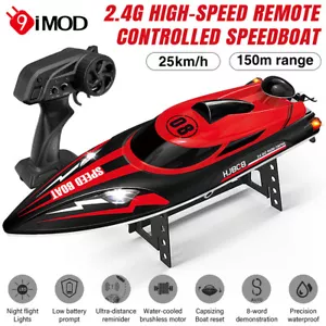 HJ808 RC Boat 2,4G High-Speed Fernbedienung Boot LED 370 Brushed Motor 25Km/h - Bild 1 von 18