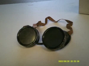 Gafas de Soldadura Vintage 65-LEA-5 Correas Originales Punk (Julio Verne) EE. UU. NUEVAS - Imagen 1 de 2